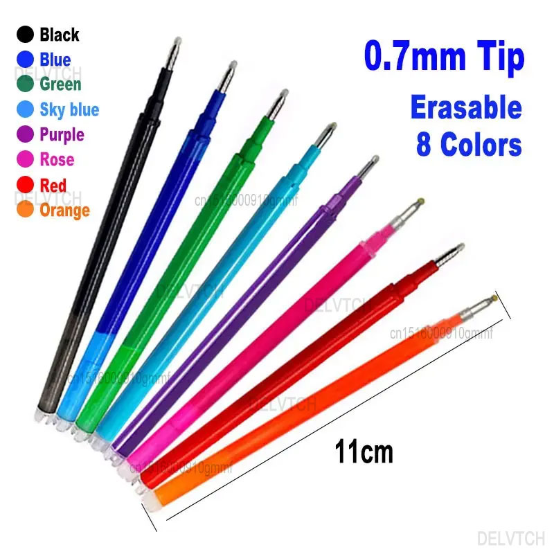 Pilot Pen Frixion - 8 sztuk/zestaw 0.7mm wymazywalny wkład do