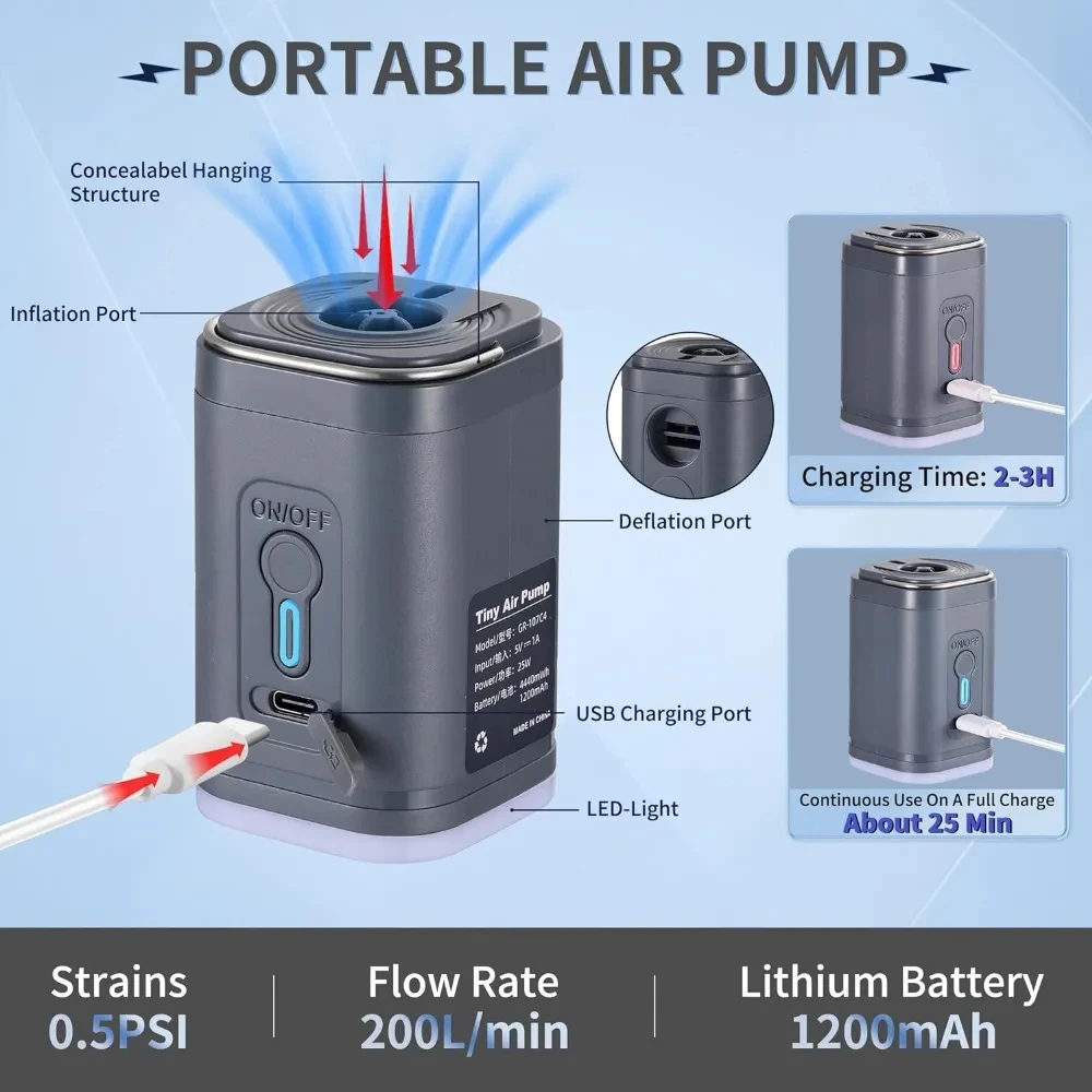Vacuum Chamber Small - Mini przenośna pompka powietrzna z baterią