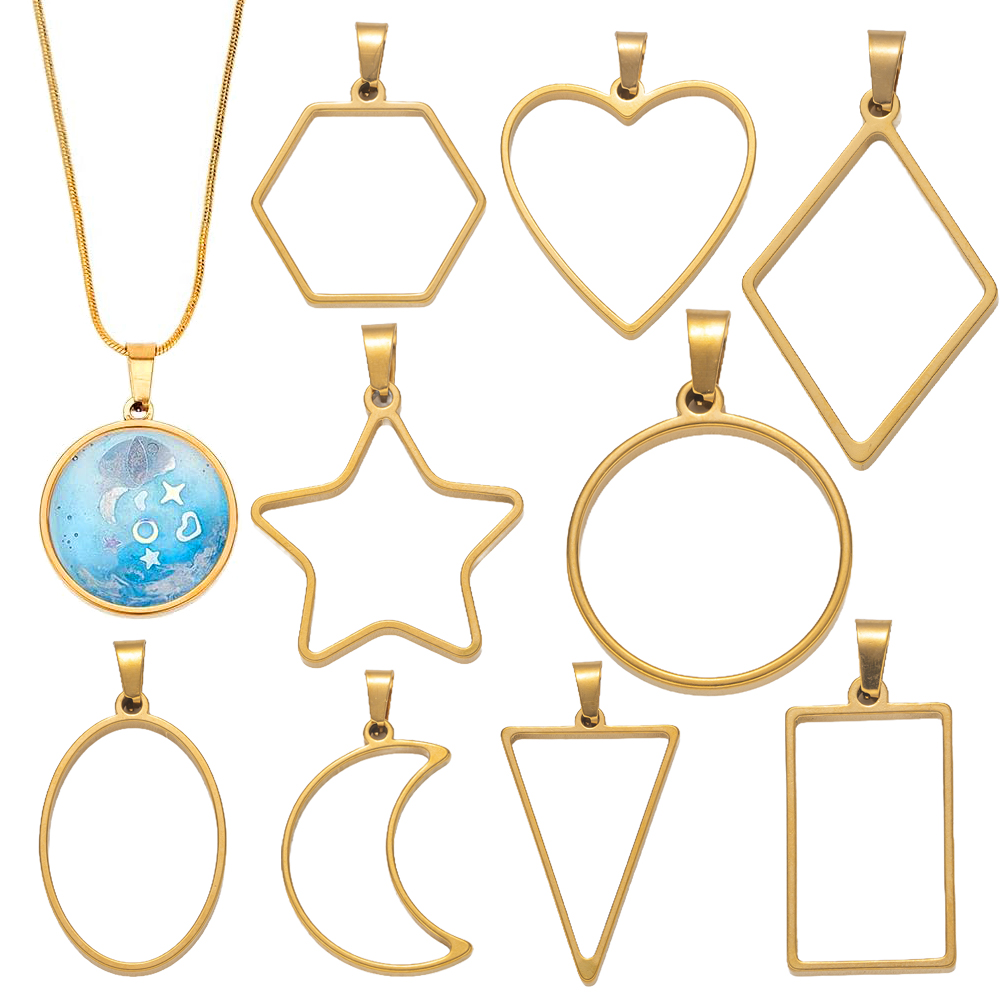 Resin Craft Projects - 5 szt. Stal Nierdzewna Otwarta Tylna
