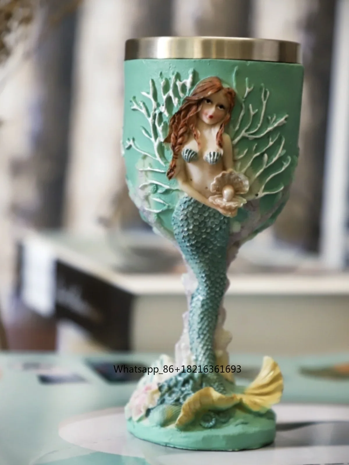 Resin Crafts - Trójwymiarowa grawerowana, ręcznie malowana, artystyczna kielichowa