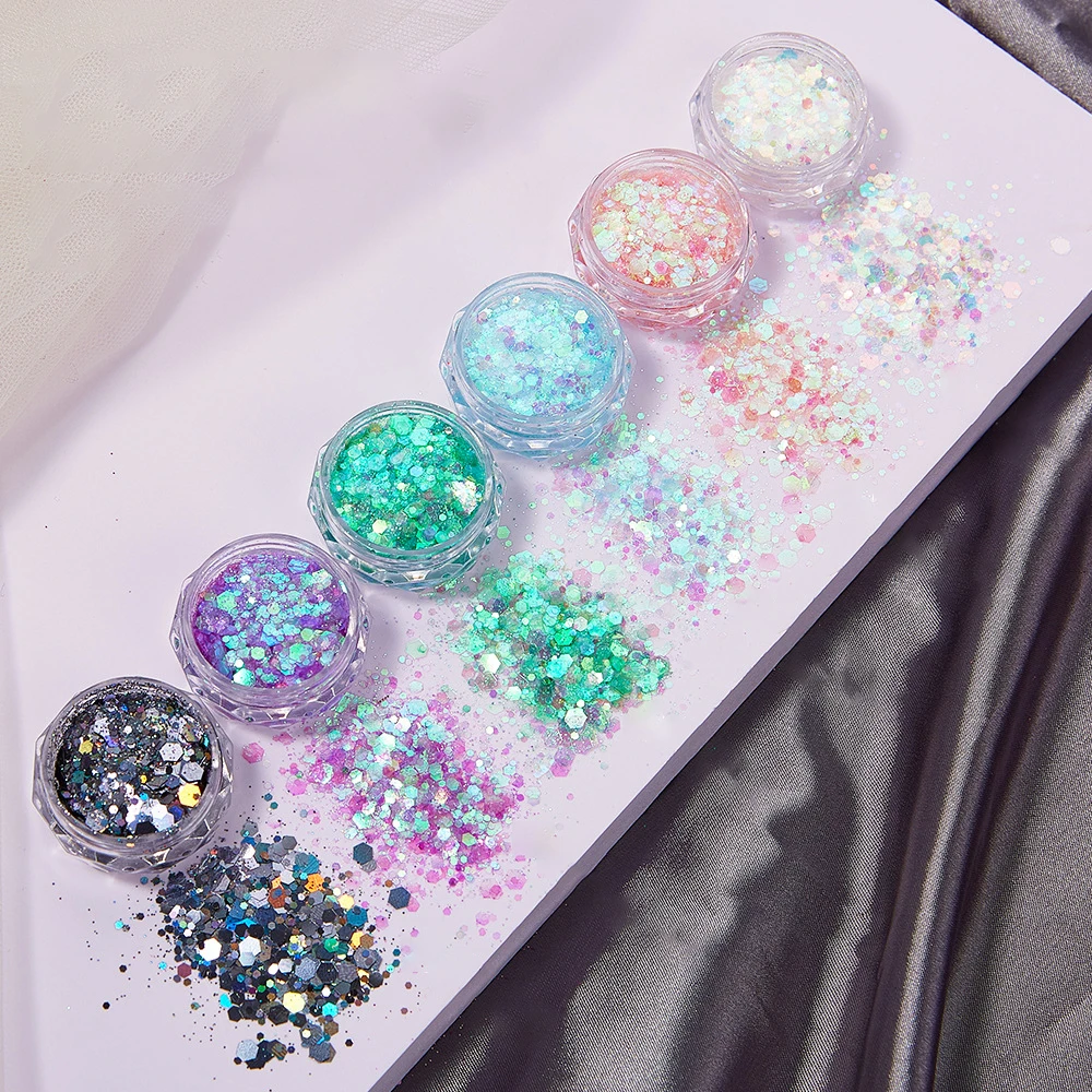 6 Kolorów/Zestaw Brokatowe Cek – Resin Glitter Pack recenzja i cena