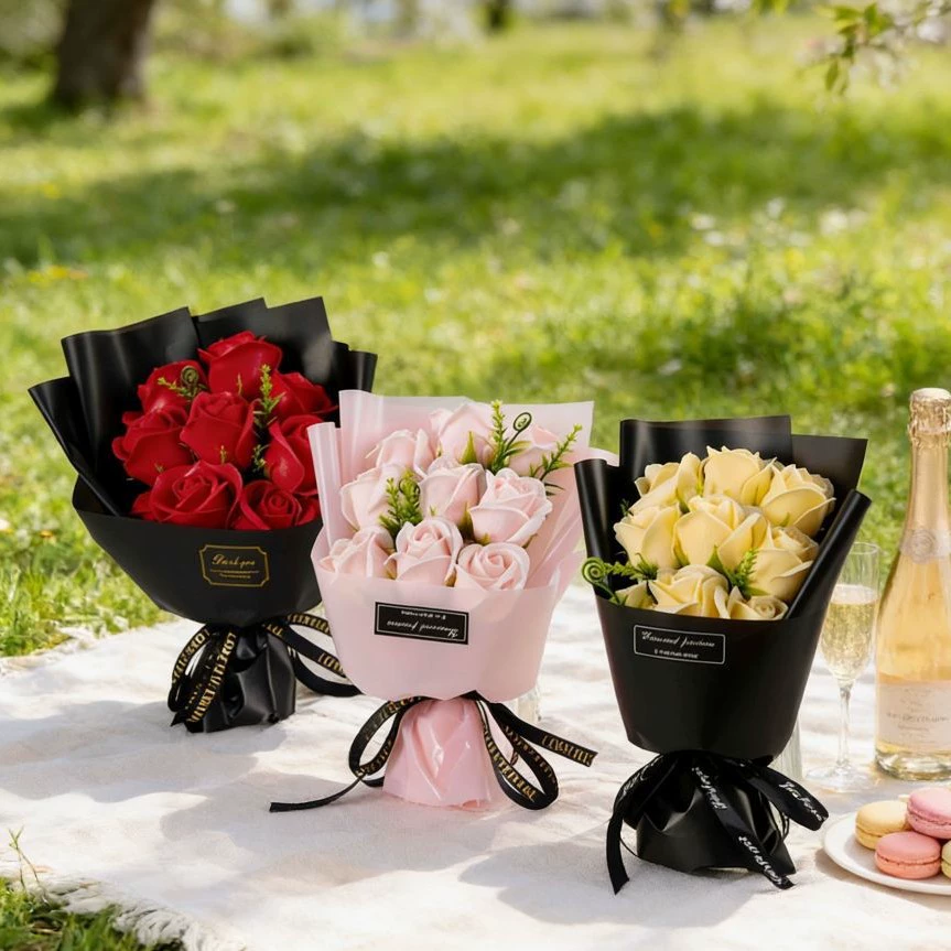 Bukiet z 9 sztucznych róż z my – Dried Flower Bulk recenzja i cena