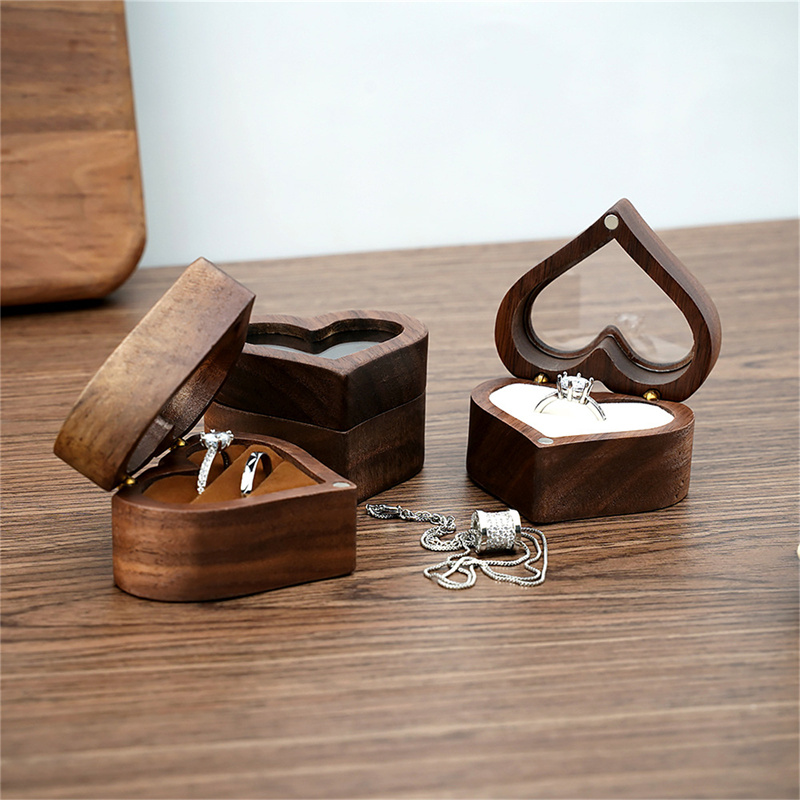 1 szt. Pudełko na pierścionek  – Wood Ring Blank recenzja i cena