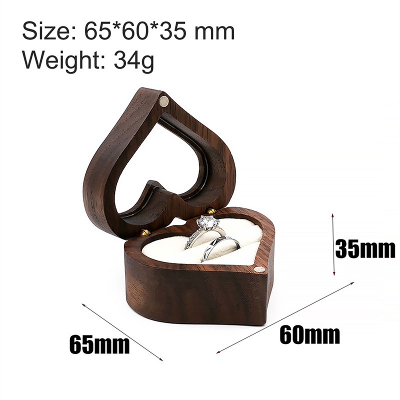 1 szt. Pudełko na pierścionek  – Wood Ring Blank recenzja i cena