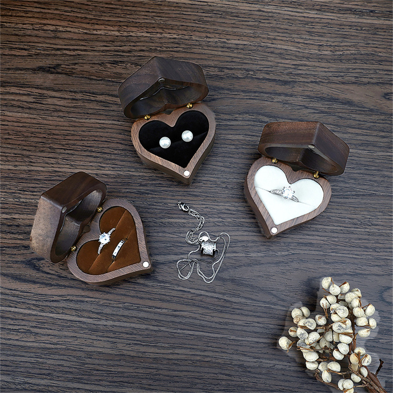 1 szt. Pudełko na pierścionek  – Wood Ring Blank recenzja i cena