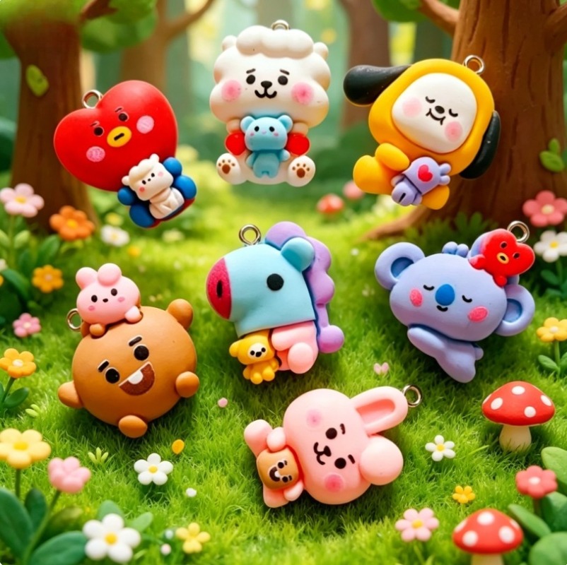7 szt. BT21 Żywiczne Charmsy z – Resin Craft Projects recenzja i cena