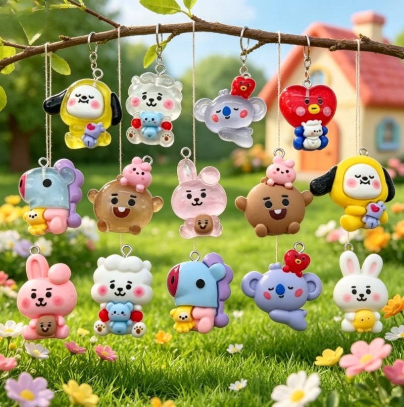 7 szt. BT21 Żywiczne Charmsy z – Resin Craft Projects recenzja i cena