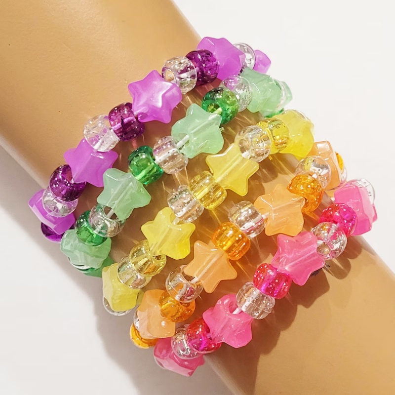 Zestaw 5 bransoletek kandi z g – Resin Glitter Pack recenzja i cena